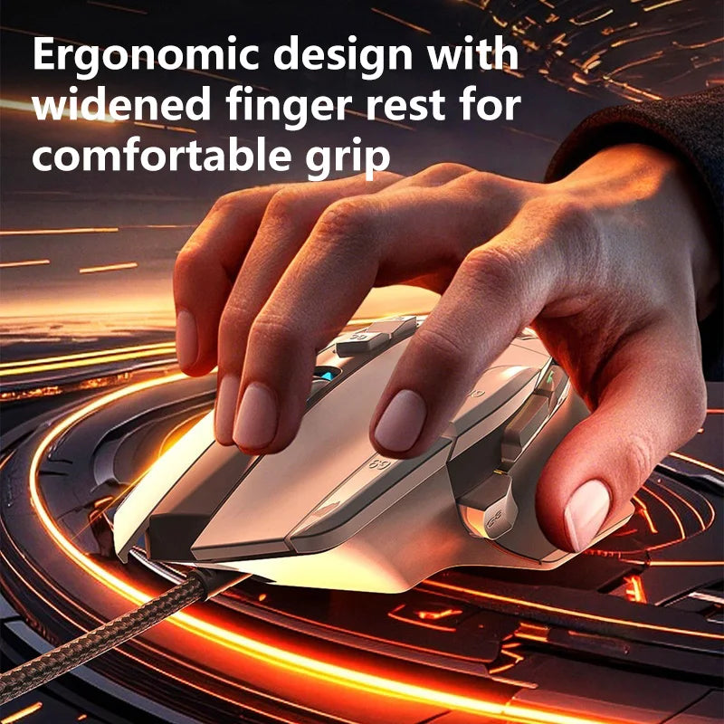 Wireless Gaming Mouse Ergonomics USB Rechargeable Bluetooth Mice Optical Sensor Programming Gaming Mice with Wired For Windows