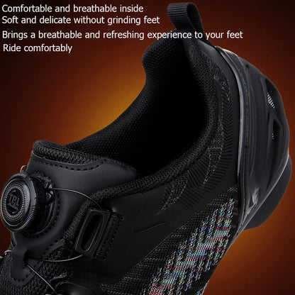 Mtb Cycling Shoes Men Women T03 Purple Breathable Speed Self-Locking Road Cycling Sports Shoes Outdoor Racing Training Sneakers