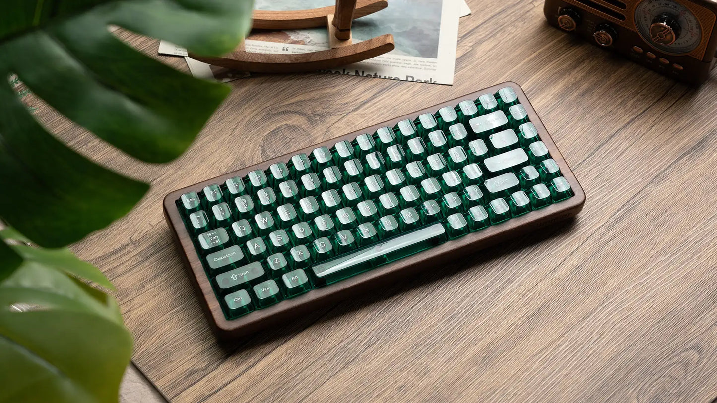 Womier WD75 QMK/VIA Tastiera gaming in legno, wireless tri-mode, meccanica personalizzabile RGB hot swappable, 8000mAh