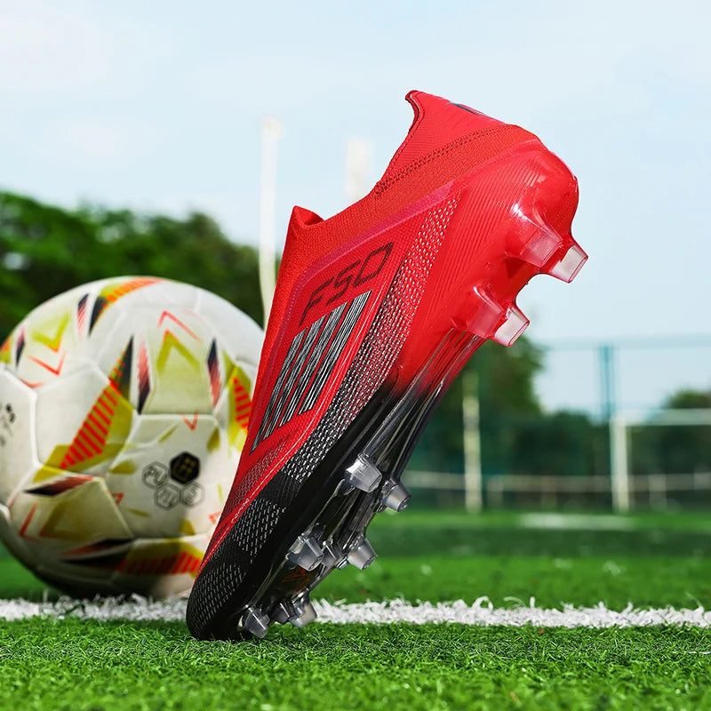 Chaussures de football pour hommes, crampons d'entraînement, chaussures de soccer FG ultralégères et respirantes, livraison directe, crampons longs pour matchs sportifs, baskets d'intérieur