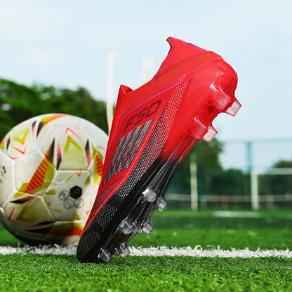 Chaussures de football pour hommes, crampons d'entraînement, chaussures de soccer FG ultralégères et respirantes, livraison directe, crampons longs pour matchs sportifs, baskets d'intérieur