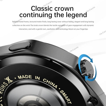 2025 New For Android ios Smart Watch Men HD AMOLED Screen GPS Motion trajectory Heart Rate Bluetooth Calls SmartWatch Waterproof