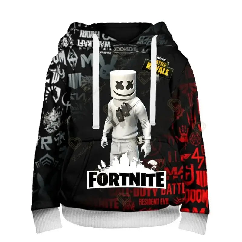 Sweatshirts e hoodies Fortnite Peely com estampado de novo design, para homem, mulher e criança, manga comprida, moda casual, streetwear com capuz, pulóveres
