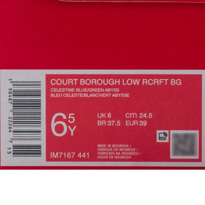 Nike Women's Shoes Court Borough Low (Gs) Sports Shoes, Fashionable and Comfortable Low-Top Sneakers, Wear-Resistant Casual Shoes Im7167-441