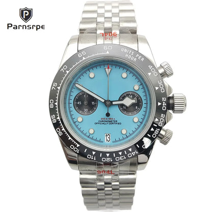 VK64 Men’s Chronograph Watch  Sapphire Crystal AR Glass, 5 Bar Waterproof Quartz Sports Watch