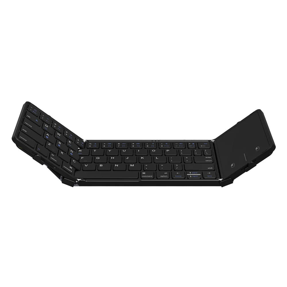 BOW Korea/Russia Wireless Folding Keyboard with Touchpad/Numberpad Rechargeable Foldable Bluetooth Keyboard for Tablet Ipad