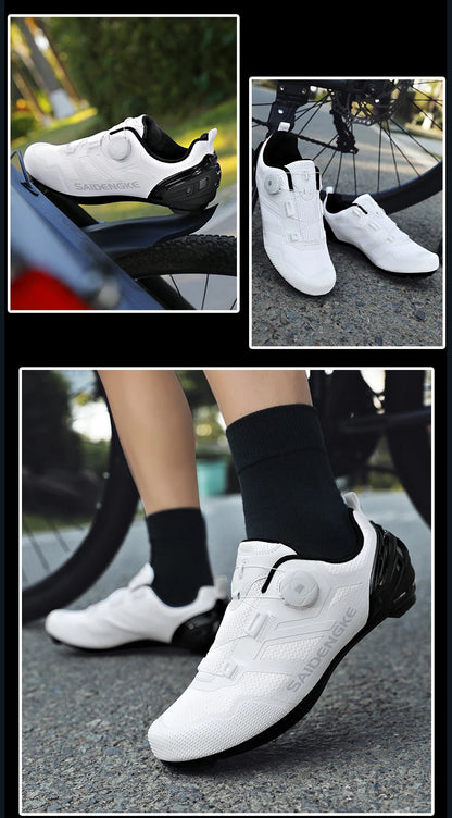 Sapatilhas de Ciclismo Unissexo Novas Profissionais Leves Luxyry Originais para Estrada em Borracha MTB Corrida Bicicleta Moda Bike Street Sports