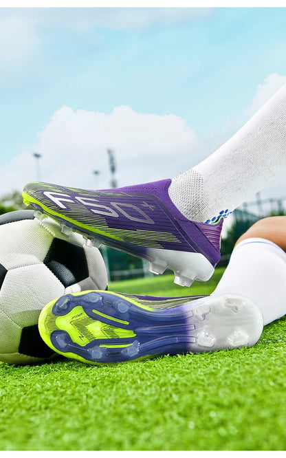 New Men Football Boots Match Cleats High-quality Futsal Indoor Sneakers Non-Slip Grass Soccer Shoes Hot-selling High-top Outdoor