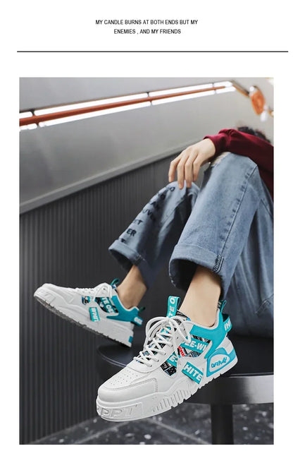 Skateboard Herresko Sommersneakers Læder Casual Mode Udendørs Løb Sport Vandreture Tennis Platform Designer Luksus