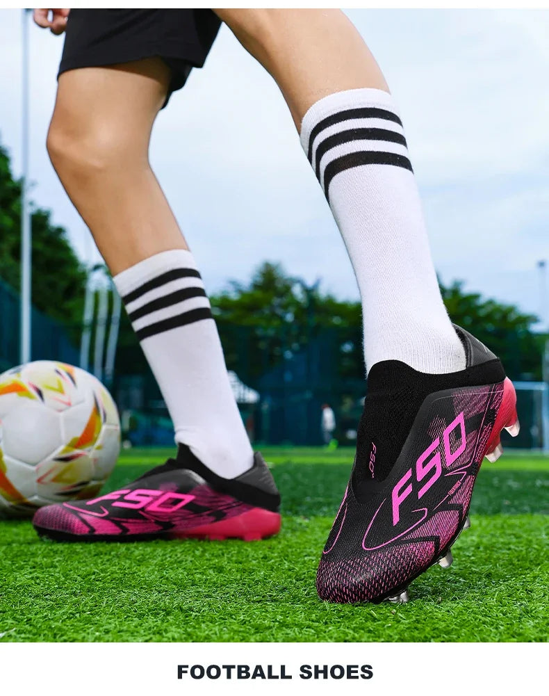 Fodboldstøvler til mænd – Fodboldsko i høj kvalitet – Sneakers – Til kampe – Indendørs – Skridsikre – Græsstøvler – Højt skaft – Futsal – Bestselgere – Udendørs