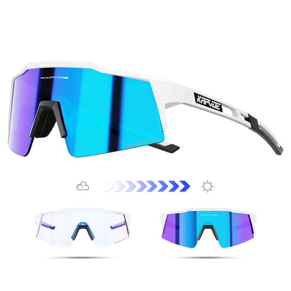 Kapvoe Fotochromowe okulary rowerowe dla mężczyzn Okulary modowe Rower górski Rower szosowy Okulary do jazdy na świeżym powietrzu Okulary sportowe MTB