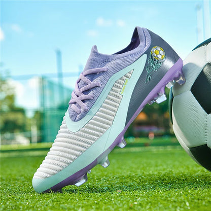 New Men Soccer Shoes Adult Non Slip Football Boots Outdoor Sport Boys Long Spikes Training Cleats Breathable Match Comfortable
