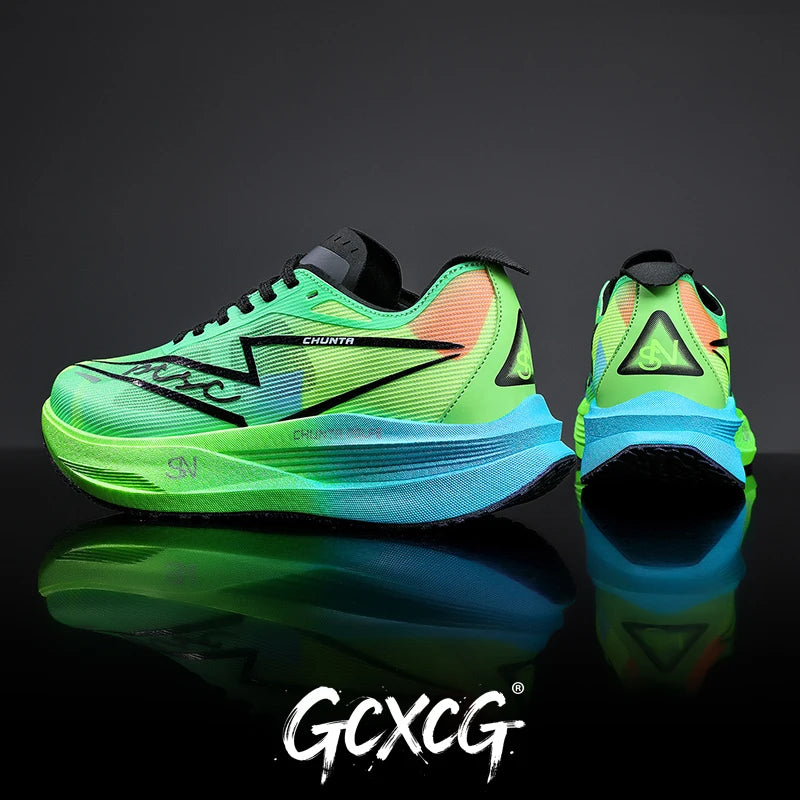 Men Running Shoes Carbon Board Specialty Marathon Sports Breathable Lightweight Women's Comfortable Nonskid Chunta Sneakers