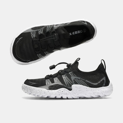Oiaano Wide Barefoot Man Sports Shoes Black Mesh Knit Ultra Light Breathable Leisure Working Jogging Outdoor Soft Sole Zero Drop