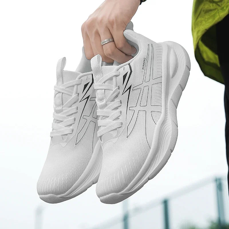 Men's and Women's EVA Sole Mesh Upper Breathable Running Shoes Soft Shock-Absorbing Sports Shoes Unisex Lightweight Sneakers