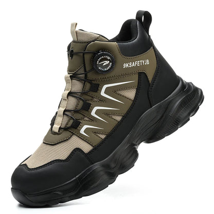 Bouton de Rotation bottes de sécurité de travail hommes bout en acier chaussures de travail Anti-smash Anti-crevaison protection hommes chaussures de sécurité taille 47 48