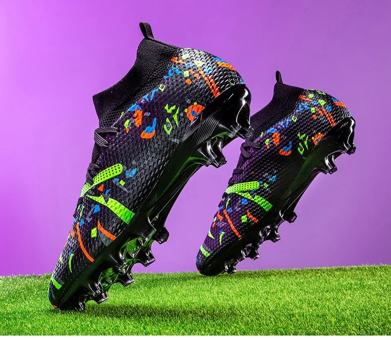 Nouvelles chaussures de football pour hommes, chaussures d'entraînement, crampons de football, baskets de match, chaussures de sport pour terrain gazonné, antidérapantes, professionnelles, ultralégères, unisexes.