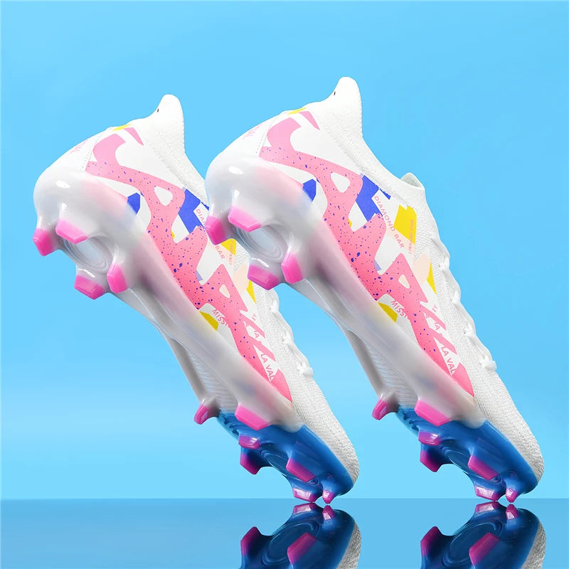 New Men Soccer Shoes Adult Non-Slip Boys Adult Futsal Sport Football Boots Grass Cleats Indoor Ultralight Turf Comfortable