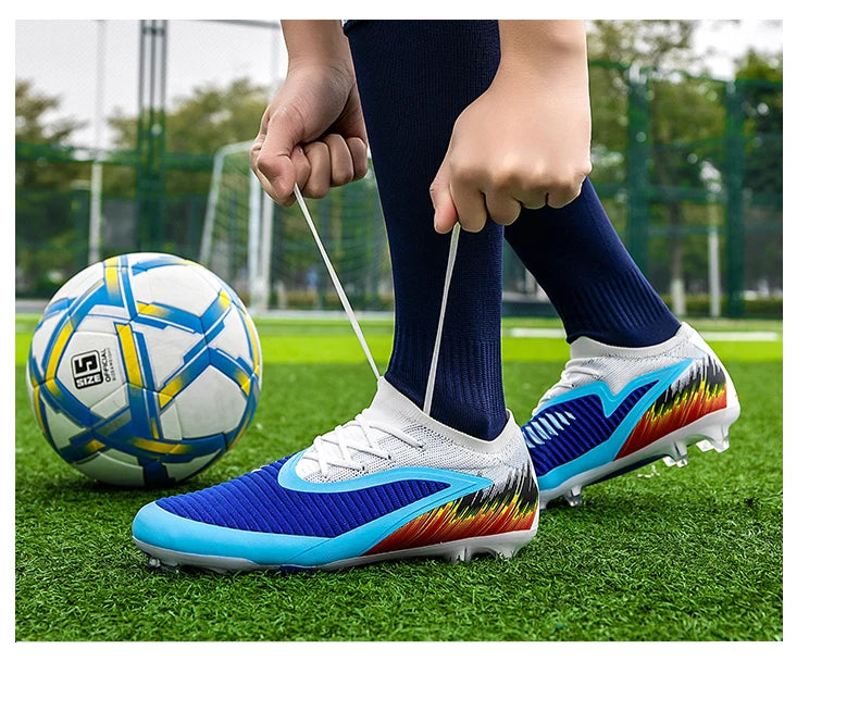 New Men Soccer Shoes Cleats Women Professional Football Boots Training Outdoor Durable Firm Ground Lightweight Adult Rugby