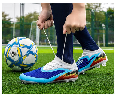 New Men Soccer Shoes Cleats Women Professional Football Boots Training Outdoor Durable Firm Ground Lightweight Adult Rugby