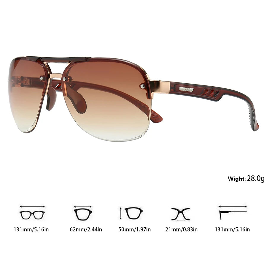 Fashion Vintage Eyewear Gradient Lens Pilot Sunglasses Men and Women Fishing Driving Man Luxury Brand Designer Sun Glasses
