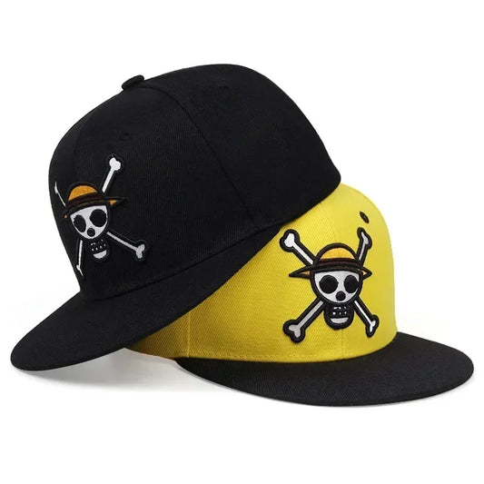 Anime ONE PIECE Fashion Baseball Caps for Men Women Luffy Skull Embroidered Men's Women's Cap Leisure Hip Hop Snapback Hat Gift