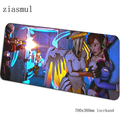 Overwatch podloga za miš za gamere, prekrasna gaming podloga za miš 70x30cm za PC, prijenosno računalo i radni stol, padmouse za igre, estetska gamerska podloga, gamepad