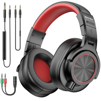 Nouveaux écouteurs DJ professionnels filaires New Bee, casque de studio haute résolution, casque de monitoring pour studio de musique avec microphone, écouteurs circum-auraux