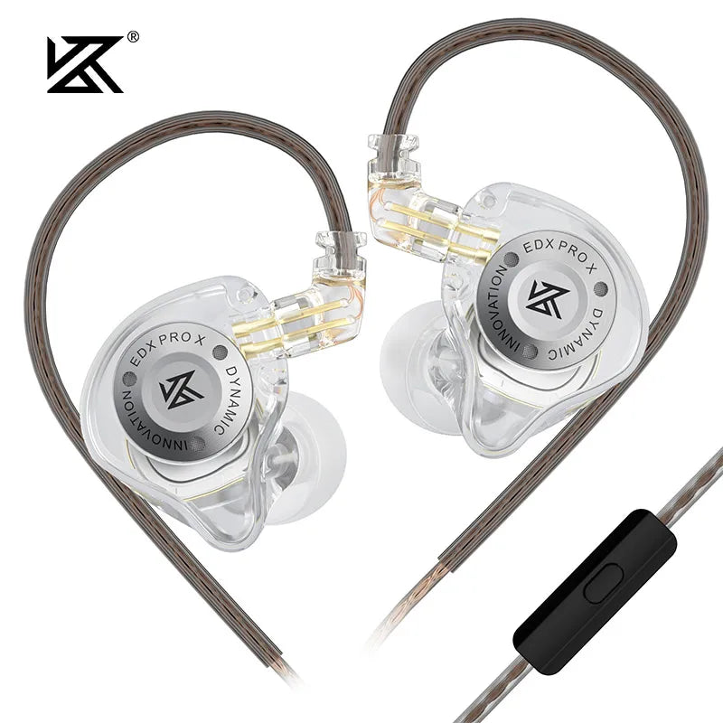 KZ EDX PRO X Wired Earphones HIFI Stereo Bass Earbud Gaming Sport Music Noise Cancelling Headset Detachable Cable