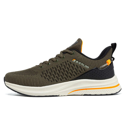 Baasploa Men Running Shoes Brand Male Designer Mesh Casual Sneakers Lightweight Lace-Up New Male Outdoor Sports Tennis Shoe