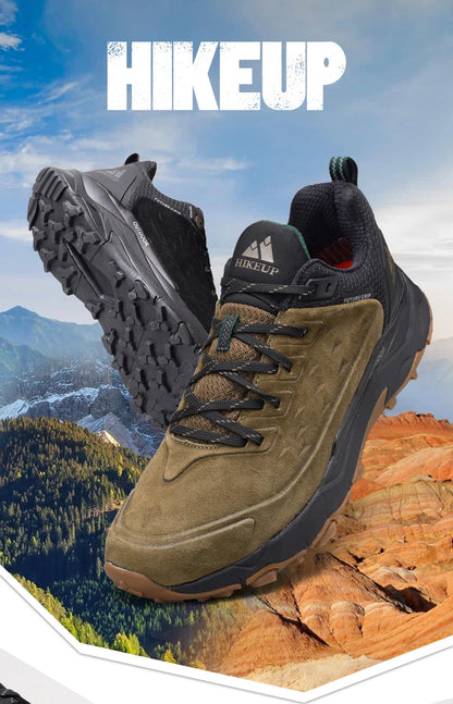 HIKEUP Nyeste vandresko til mænd Slidstærke skridsikre udendørs sneakers til klatring, trekking og jagt – herresport i ruskind og læder