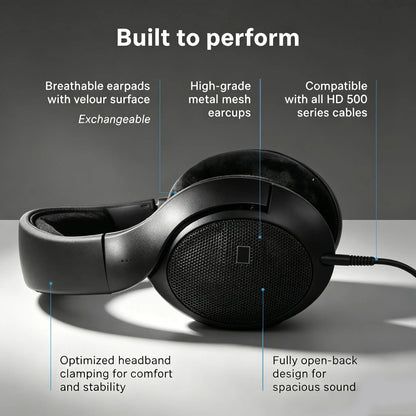 Casque de studio circum-auriculaire ouvert HD 560S à réponse neutre pour l'enregistrement, le mixage et le mastering professionnels