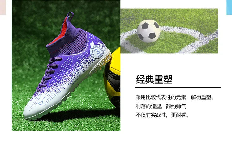 Teenage Adult Football Shoes New Fashion Large Size Sneaker Outdoor Professional Competition Training Football Footwear 31-48