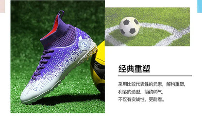 Teenage Adult Football Shoes New Fashion Large Size Sneaker Outdoor Professional Competition Training Football Footwear 31-48