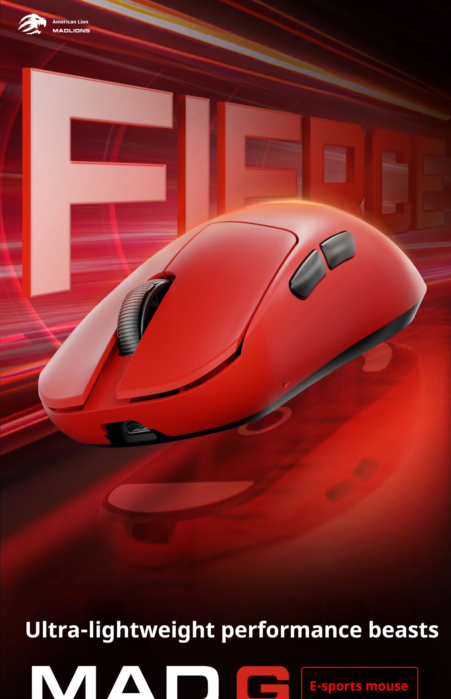 FGG Madlions Mad G Pro Max Ultra-lightweight Wireless Mouse Original 8K HZ Dual-Mode Low Latency PAW3395 Gamer Accessories Gifts