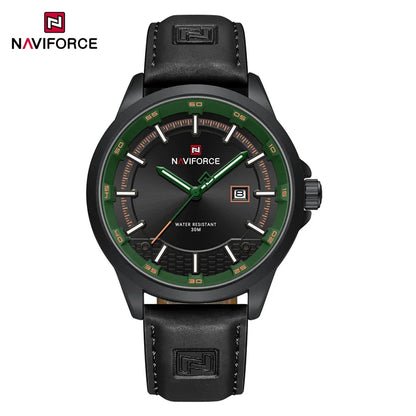 Naviforce 9248 Top Brand New Sport Wristwatch Luxury Military Auto Date Leather Simple Quartz Original Male Clock