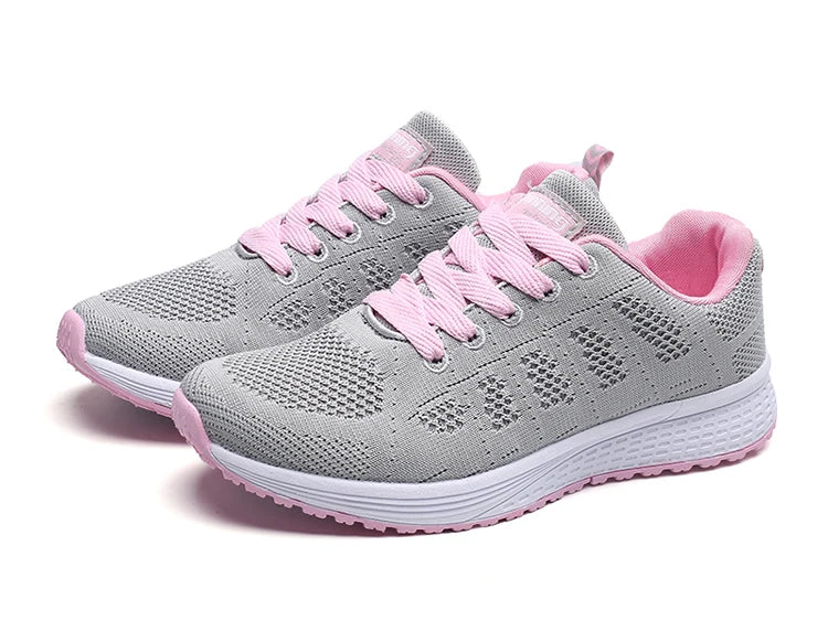 Zapatos planos para mujer, zapatos con cordones, zapatillas deportivas informales, zapatos blandos para mujer, tallas grandes
