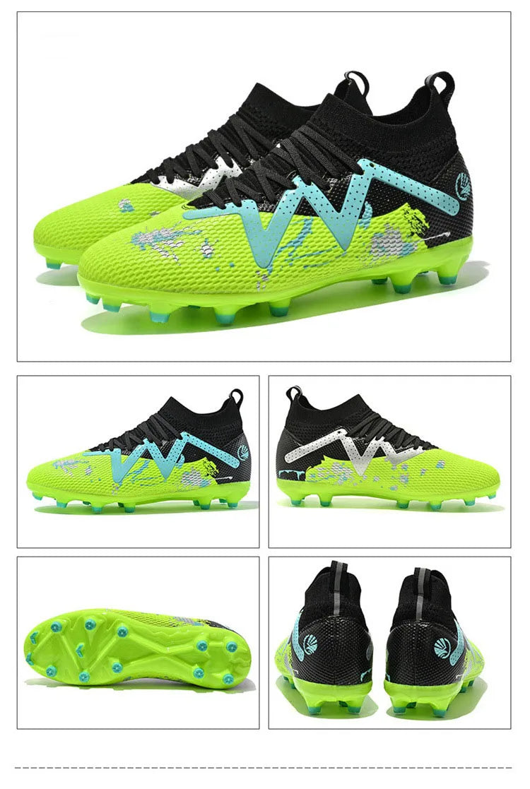 Men's Football Shoes Professional Sports Shoes Men's Long Nail FG Outdoor Sports Cleats Training Shoes Anti Slip Shoes