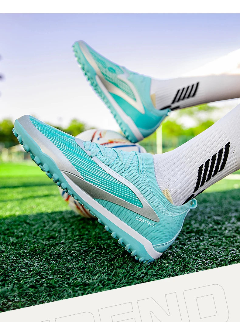 New Men Football Boots Outdoor Cleats Breathable Adult Non Slip Soccer Shoes Sport Long Spikes Training Boys Match Comfortable