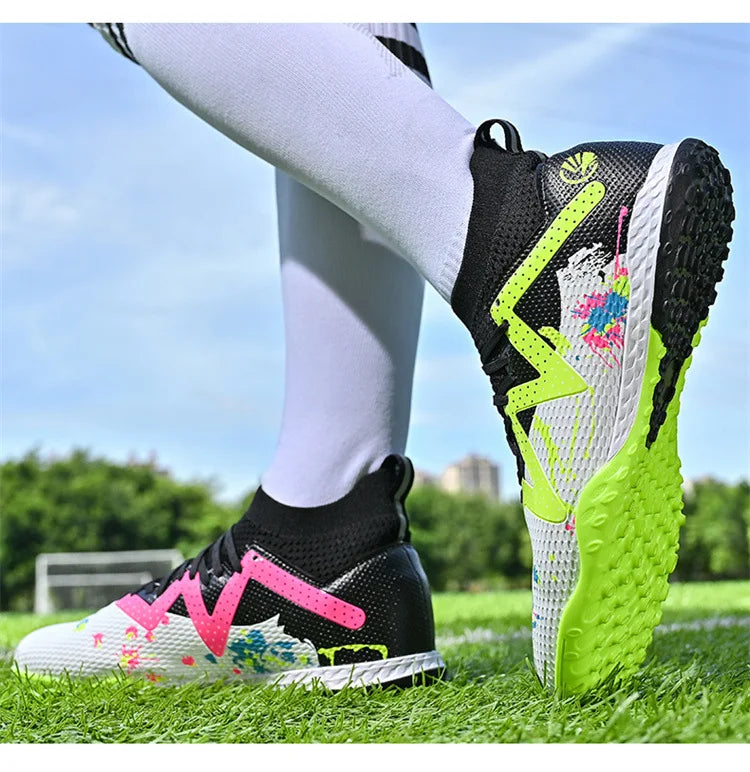 Men's Football Shoes Professional Sports Shoes Men's Long Nail FG Outdoor Sports Cleats Training Shoes Anti Slip Shoes