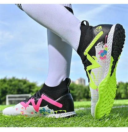 Men's Football Shoes Professional Sports Shoes Men's Long Nail FG Outdoor Sports Cleats Training Shoes Anti Slip Shoes