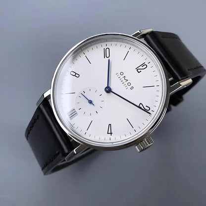 Men's 38mm automatic mechanical watch, compatible with Sea-Gull ST1731 movement, featuring a calendar, water resistance, and a t
