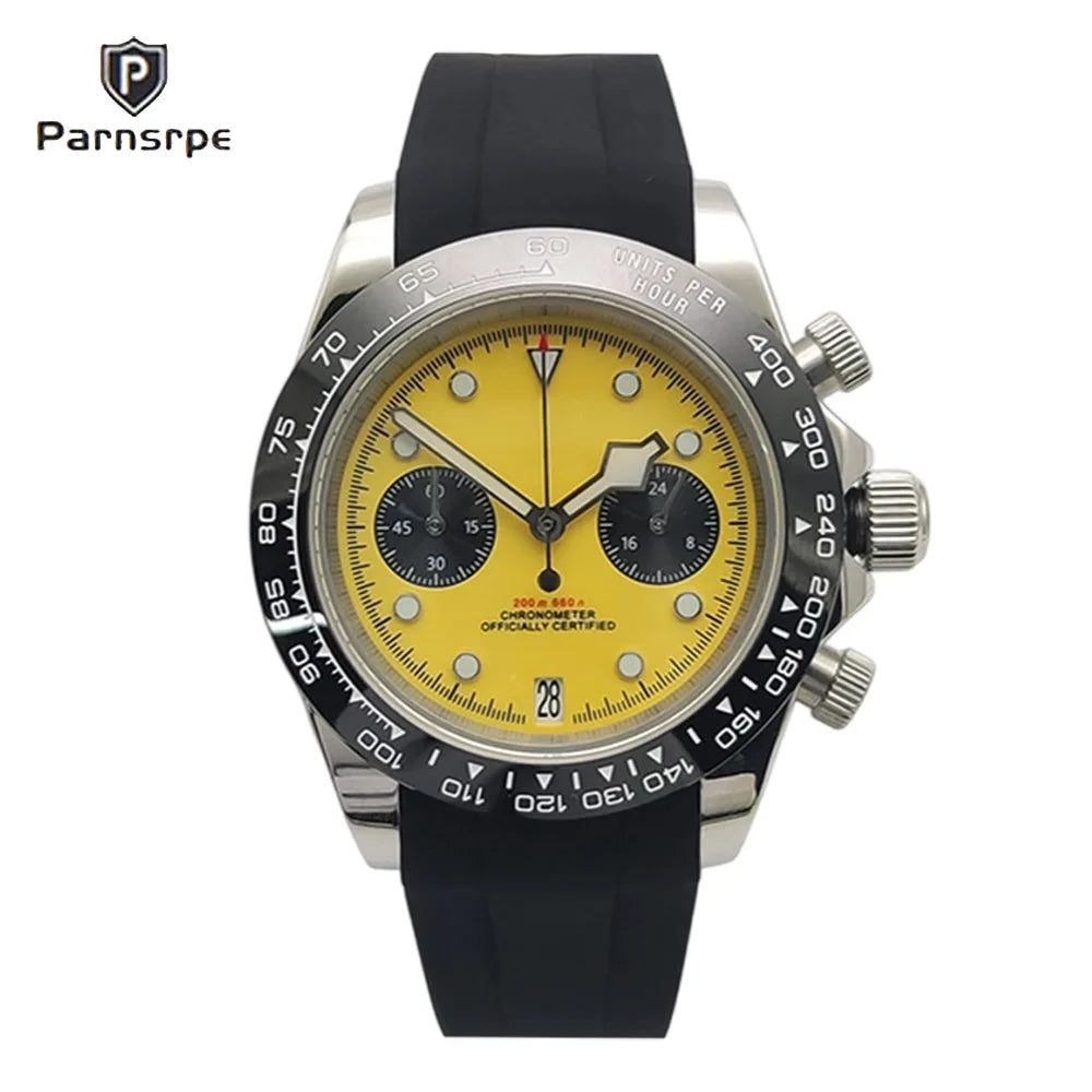 VK64 Men’s Chronograph Watch  Sapphire Crystal AR Glass, 5 Bar Waterproof Quartz Sports Watch