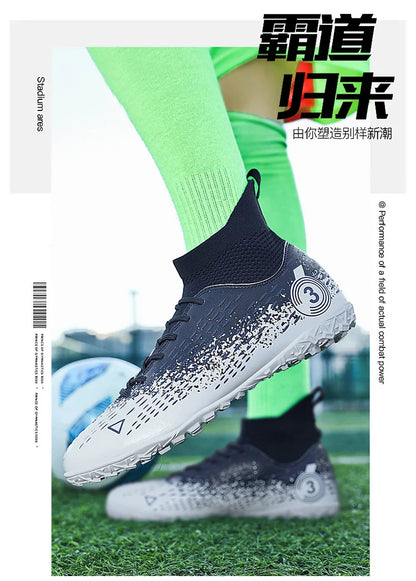 Teenage Adult Football Shoes New Fashion Large Size Sneaker Outdoor Professional Competition Training Football Footwear 31-48