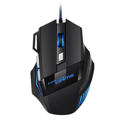 1 szt. nowa ultraszybka mysz gamingowa USB RGB z podświetleniem, ergonomiczna mysz dla graczy 7D Esports, przewodowa mysz do laptopa i PC Gamer