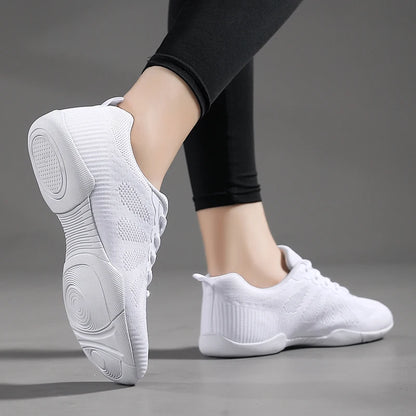 Marwoo Girls White Cheer Dance Sneakers Kids Lightweight Cheerleading Training Walking Tennis Womens Fashion Sports Shoes 2316