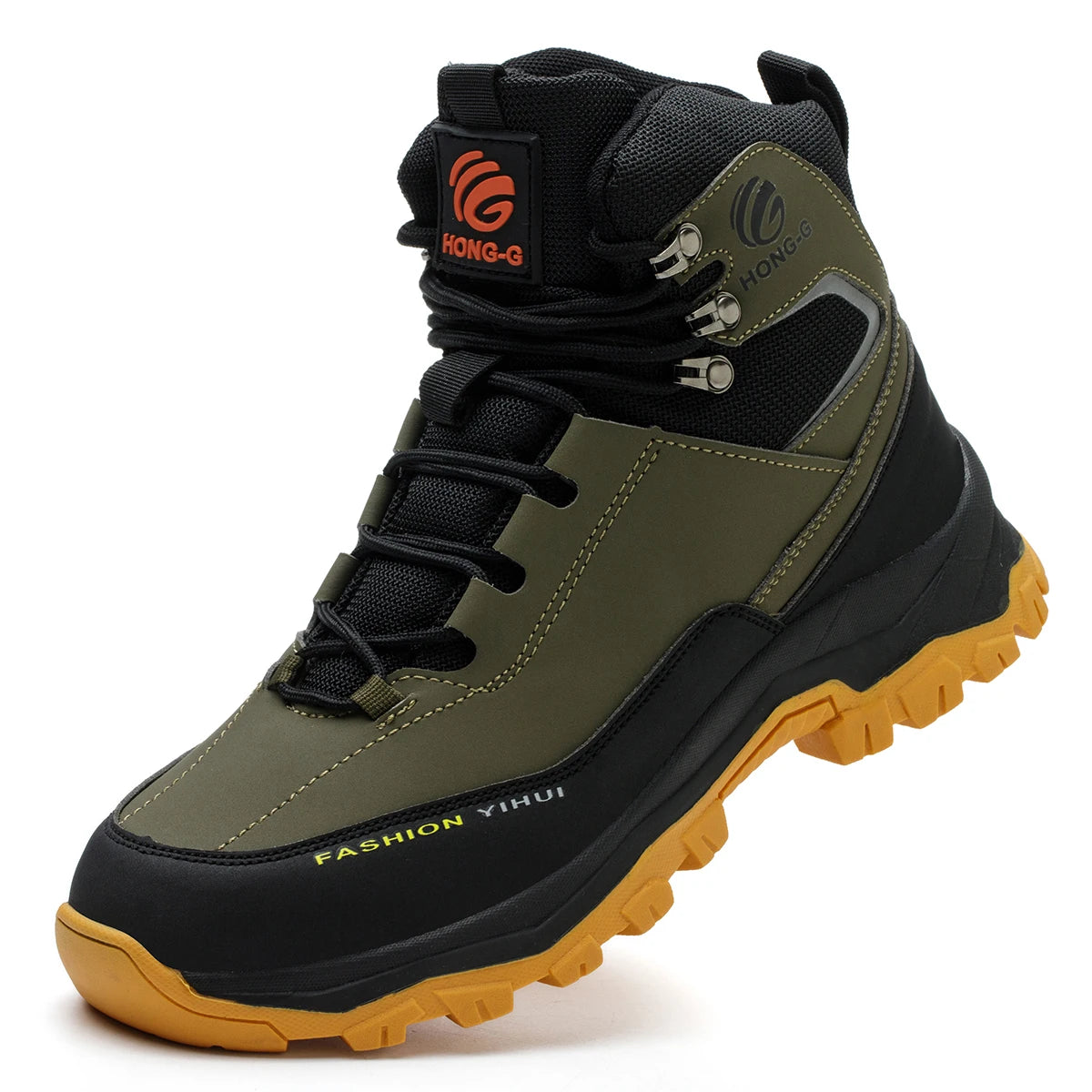 Chaussures de sécurité à embout en acier pour hommes, bottes de travail anti-perforation, chaussures de protection antidérapantes, chaussures de sport pour hommes