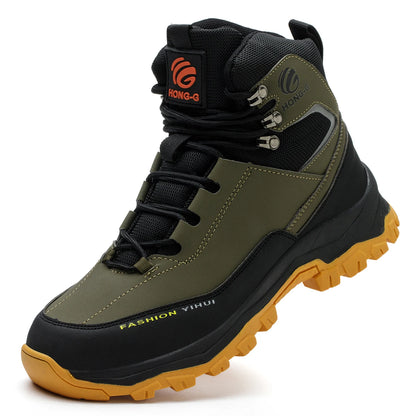 Chaussures de sécurité à embout en acier pour hommes, bottes de travail anti-perforation, chaussures de protection antidérapantes, chaussures de sport pour hommes