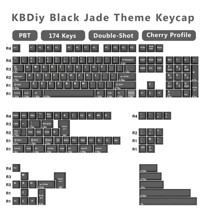 KBDiy 174 tasti/set keycap PBT GMK Apollo double shot minimalisti profilo ISO Cherry per tastiera meccanica da gaming compatibile MX