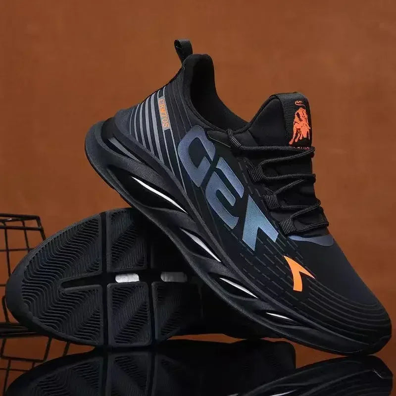 New Summer Men’s Breathable Mesh Running Shoes, Lightweight Sports Sneakers, Trendy Brand